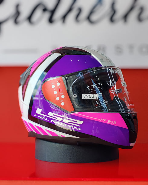 CASCO CERRADO LS2 RAPID II BLINK L BLANCO FUSCIA